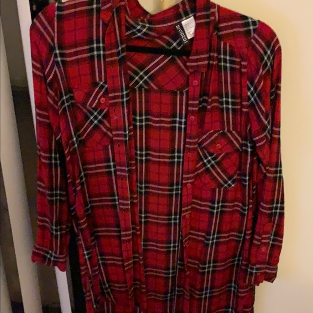 Red Flannel Tunic